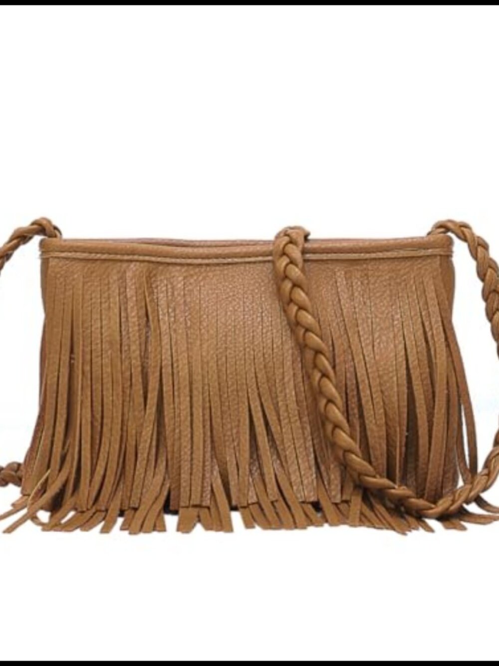 Fringe Crossbody Bag PU Leather Bohemian Sling Purse Women